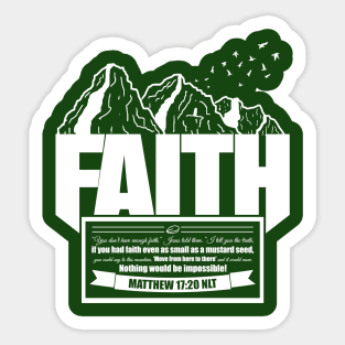 Faith to Move Mountains Sticker